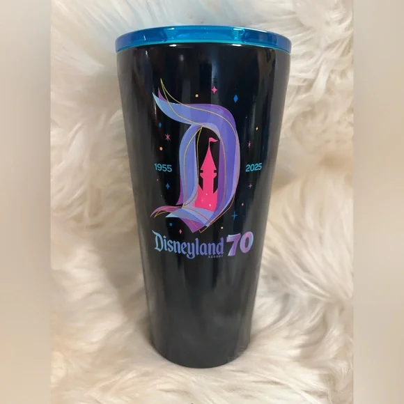 Disney Parks Disneyland 70th Anniversary Corkcicle Tumbler NEW