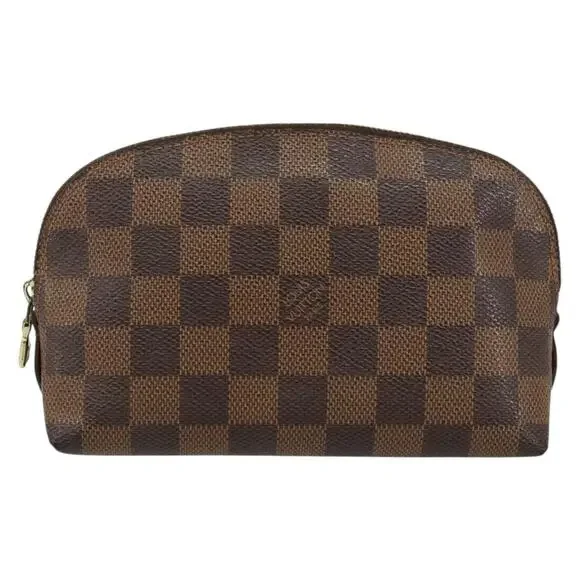 Louis Vuitton Damier Ebene Pochette Cosmetic PM Pouch Brown