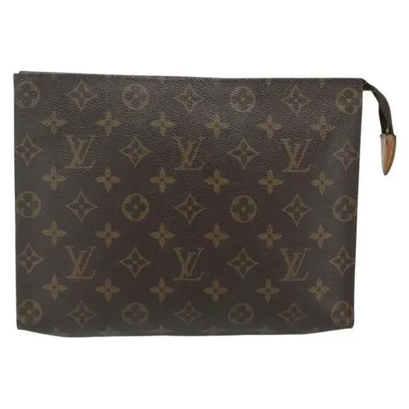 Louis Vuitton Monogram Poche Toilette 26 Pouch Brown