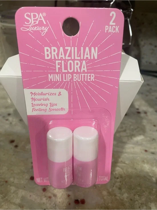 🎉🎉 5 for $15 Brazilian Flora Mini Lip Butter - Pink (2 Pack)