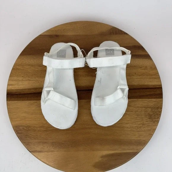 New NWOB Big‎ Kids Dolce Vita Zaidey Strappy Platform White Sandals Size 5 Y