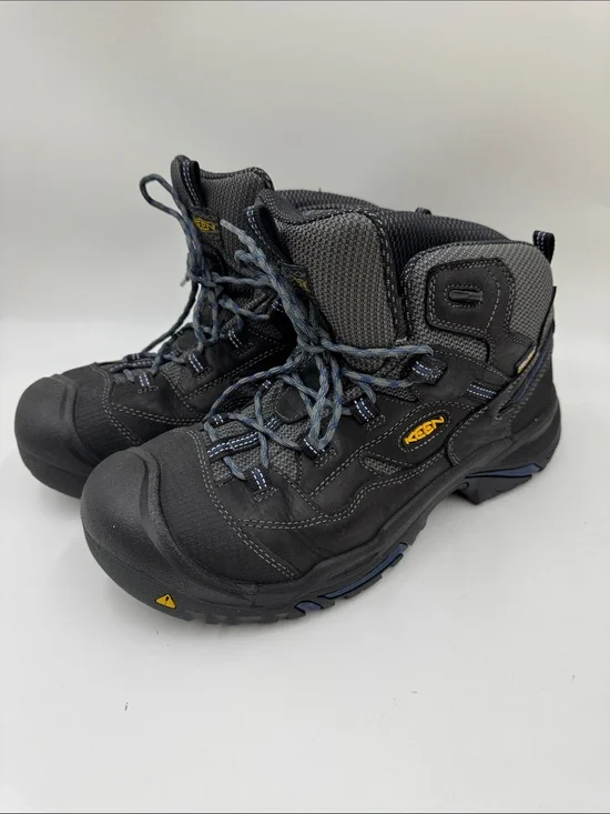 Keen Men's Braddock Black and Gray Waterproof Hiking Boots