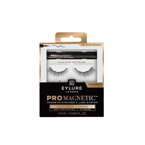 Eylure London ProMagnetic Eyeliner and Lash System Faux Mink Wispy Black Kit