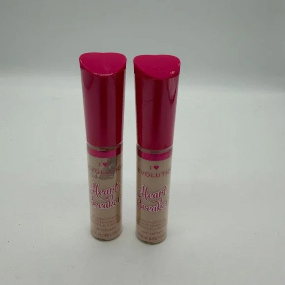 I Heart Revolution Heart Breaker Concealer Buttermilk 2 Pack 12ml New Sealed