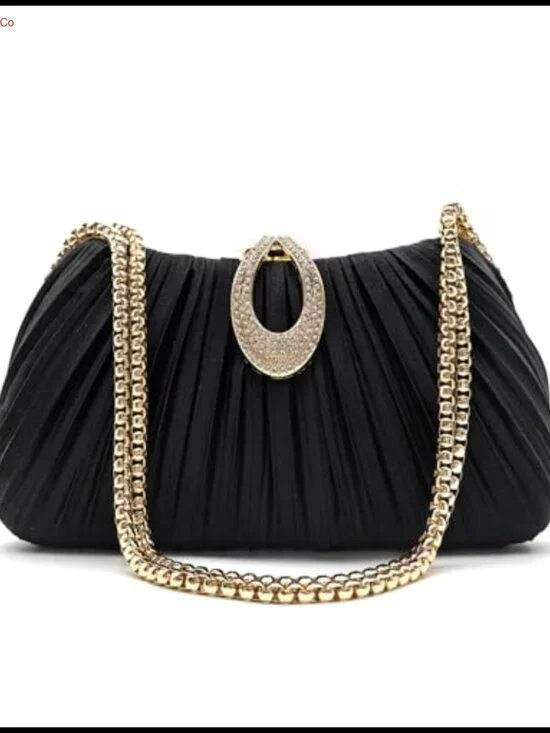Satin Evening Clutch Purses for Women Elegant Formal Small Shoulder Bag