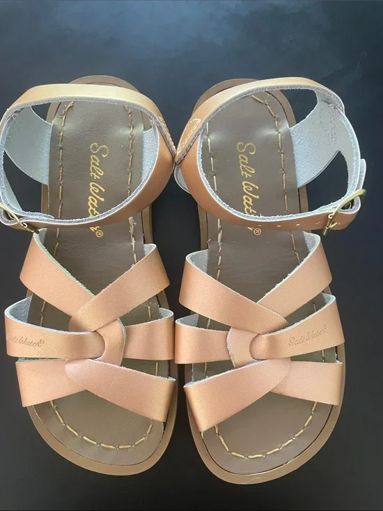 Salt Water Kids' Rose Gold Gladiator Sandals size 12- new
