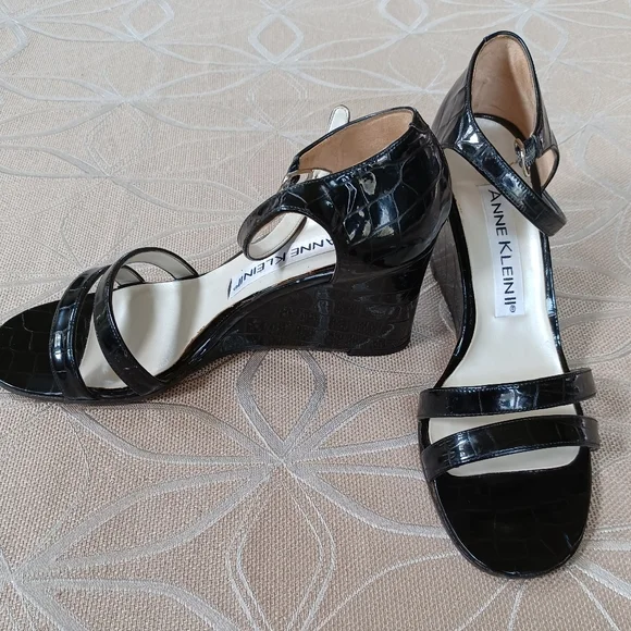 Anne Klein Leather Wedges
