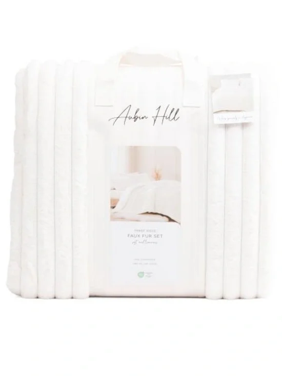 Anbin Hill THREE PIECE FAUX FUR COMFORTER SET
