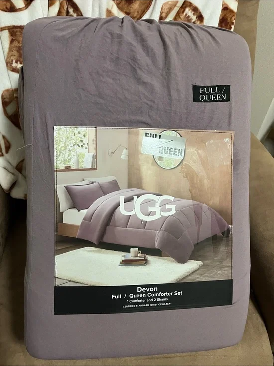 UGG Devon Full/Queen Comforter Set - dusty Mauve