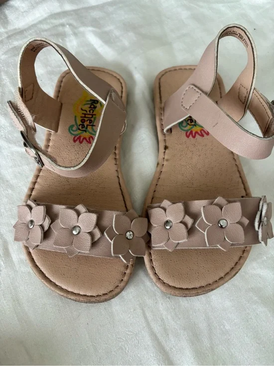 Rachel Lil Elora Pink Floral Flower Toddler Strap Sandals Size 8M