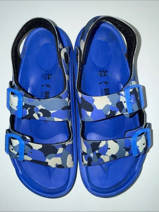 Birkenstock Mogadishu kids Sandals Camo Blue Birko-Flor size 34–waterproof