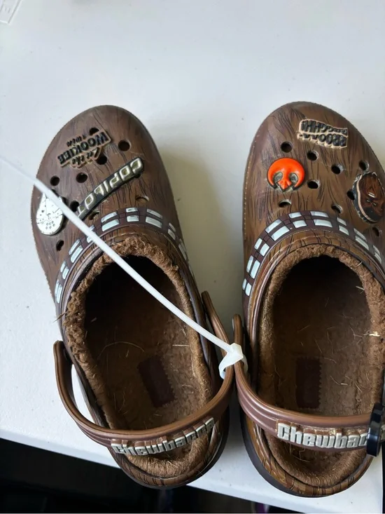 Chewbacca Kids Brown Slip-On Crocs Shoes