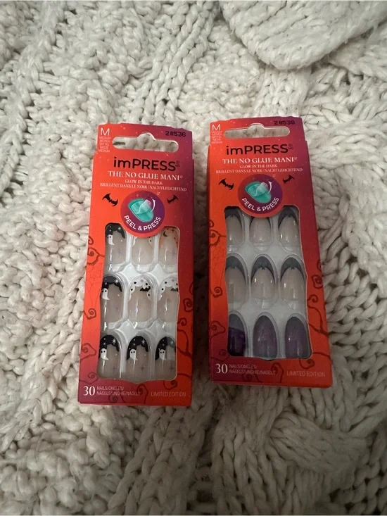 imPRESS Ghost & Purple Ombre No-Glue Press-On Nails