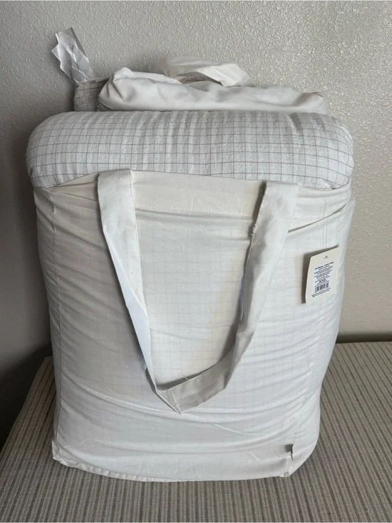 NWT 3pc King Mini Grid Stitch Comforter Bedding Set Twilight Taupe Hearth & Hand
