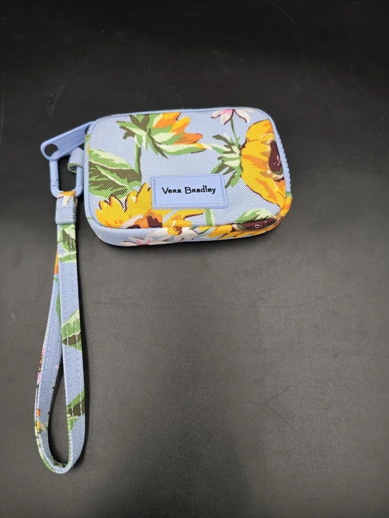 Vera Bradley Kids Floral Sunflower Wristlet in Light Blue