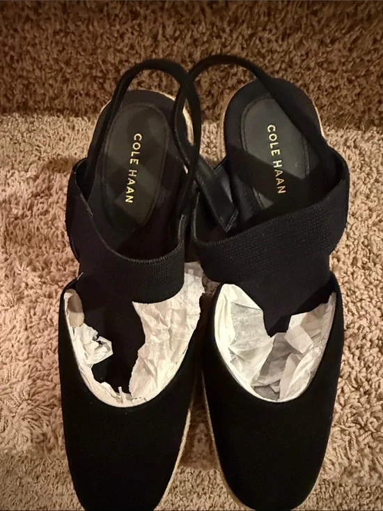 Cole Haan Black Espadrille