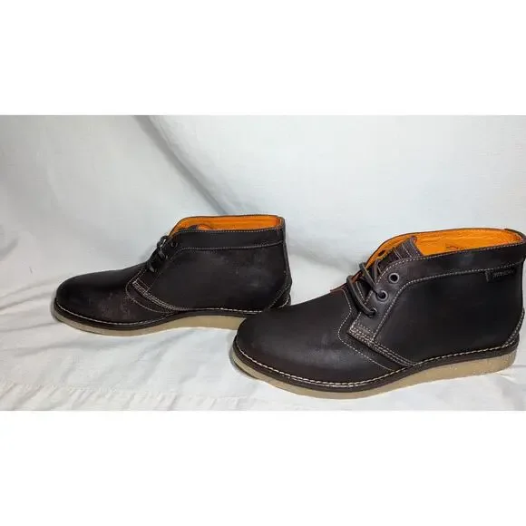 Wolverine Mens Julian‎ Plain Chukka Boot 7M Dark Brown Lace Up Performance Shoes
