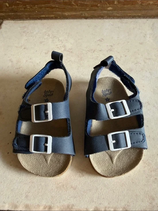 Navy Toddler Sandals with Buckle Straps