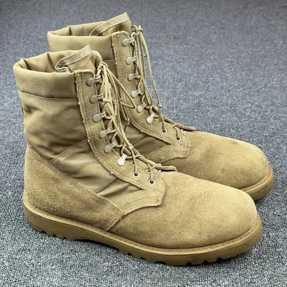 Rocky 789 Army Combat Boots Sz 15 N Tactical Military Tan Hot Weather USA Vibram