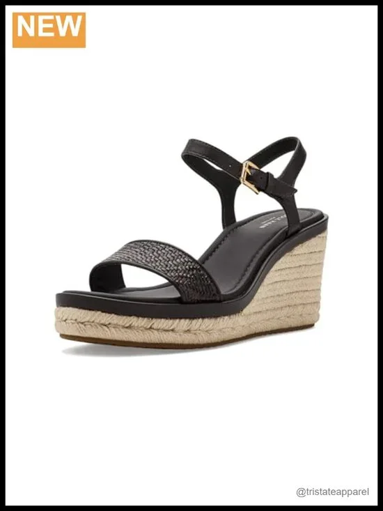 Womens Cloudfeel Espadrille Wedge Slingback Sandals Leather Slip On