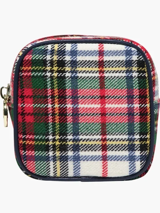 Stony Clover Lane mini plaid pouch; brand new with tags and plastic