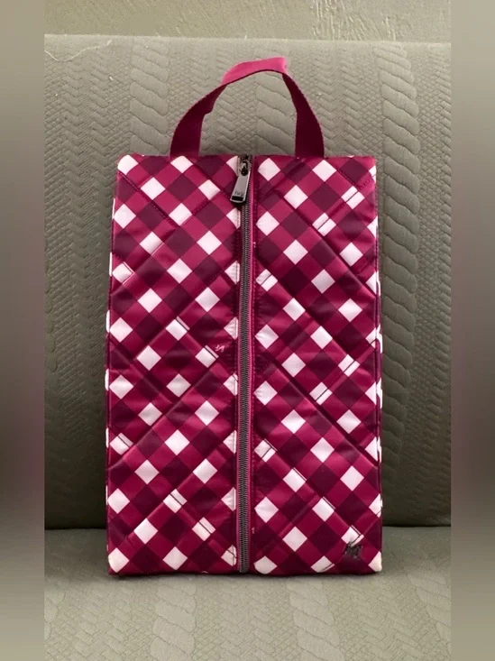 Lug Tuck Hot Iron Pouch Gingham Berry NWOT