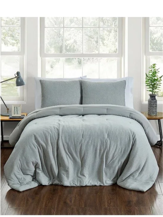 Pem America Jersey 2-Piece Twin / Twin XL Comforter Set, Gray