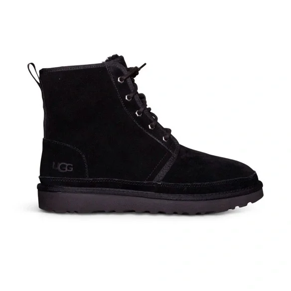 Ugg Neumel Black Chukka Suede Boots Sz 15 Shearling Tall Ankle Boots Men’s $180