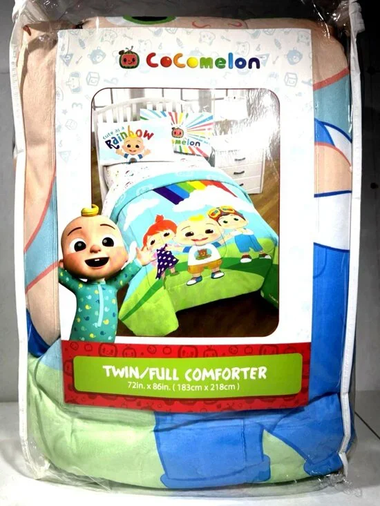 Cocomelon Twin/Full Size Comforter - JJ, TomTom & Yoyo - 72