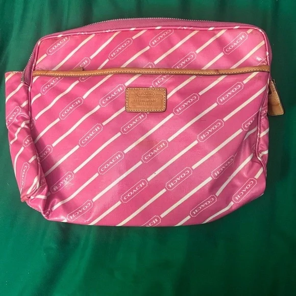 Coach Pink Cometic Travel Bag