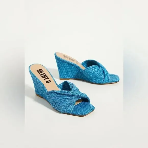 NEW Silent D Katia Wedges in BLUE