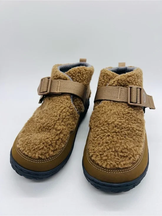Chaco Kids Shearling-Look Tan Ramble Fluff Slippers Big Kid Size 6
