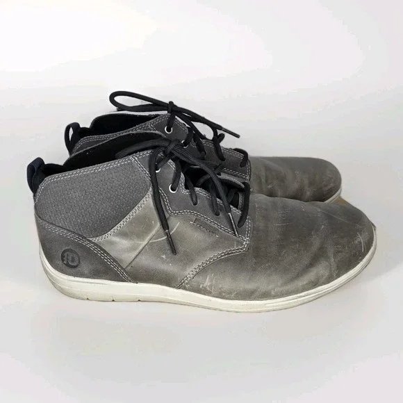Dunham Fit Smart Lace Chukka Size 10.5 4E Extra Wide Gray Boot Shoe‎ Mens