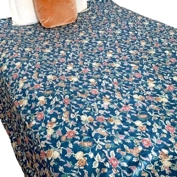 Vintage Ralph Lauren Jardin Blue Queen Comforter