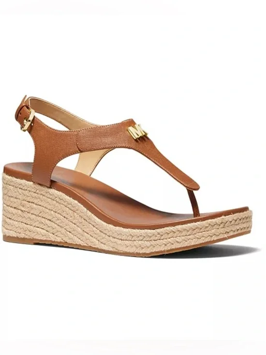 BRAND NEW Size 10 Michael Kors Women's Laney Thong Espadrille Wedge Sandals