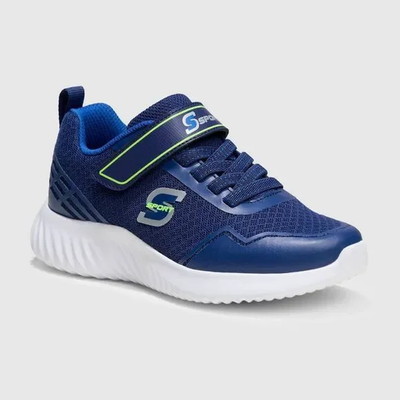 S Sport by Skechers Kids' Rayner Hook & Loop Sneakers - Navy Blue Size 2