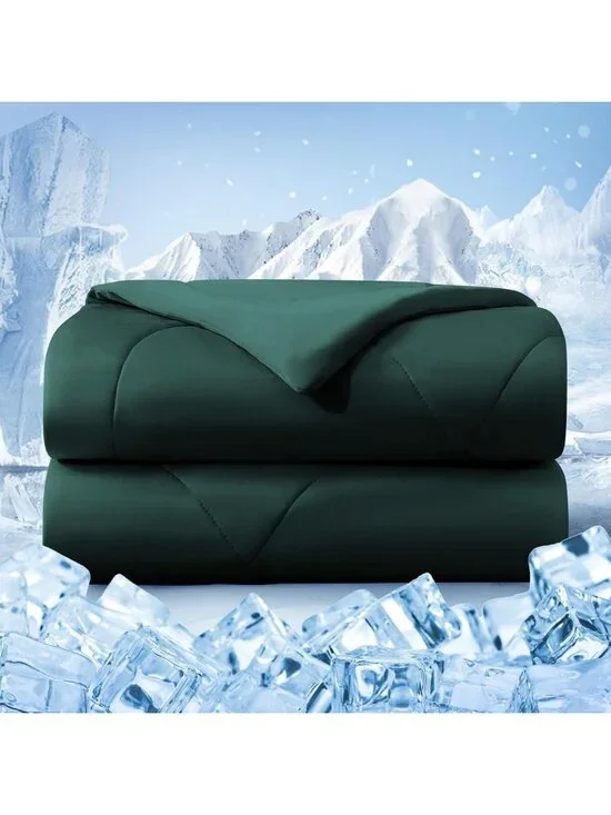 Cooling King Size Comforter - Double-Sided Quilted Blanket for Hot Sleepers