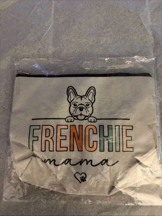 NEW Frenchie Mama Canvas Pouch