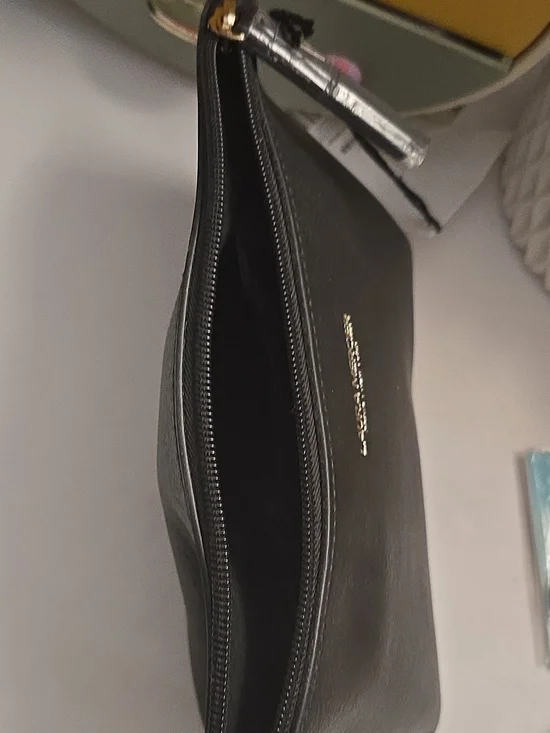 Laura Mercier Black Makeup Bag Pouch with Zipper Closure
