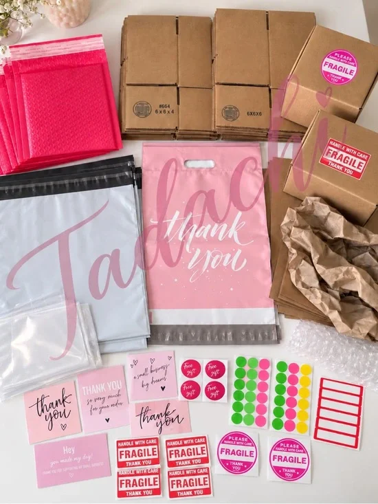 Pink Thank You Party Supply Bag Pack - Home Party Supplies