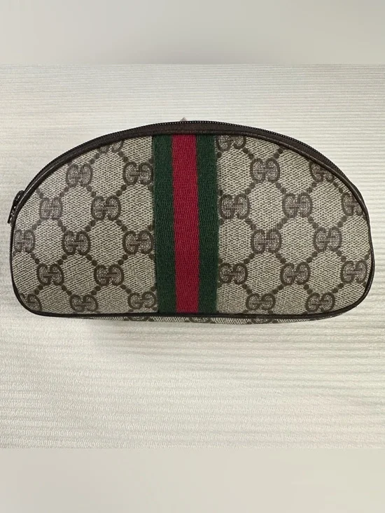Vintage Gucci Accessory Collection GG Supreme Dome Cosmetic Pouch SherryLine Web