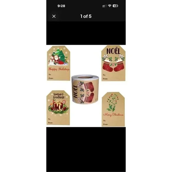 250PCS Christmas Gifts Tags