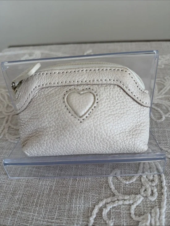 Brighton Pebbled Leather Heart Coin Pouch