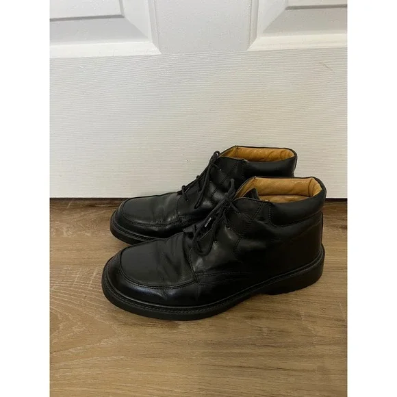 Covington Mens Black Leather Chukka Boots Made in Italy Size 8 D