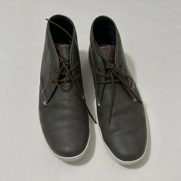 BEN Sherman Men’s Gray Lace Up Formal Casual Chukka Ankle Boots Shoes Size 12