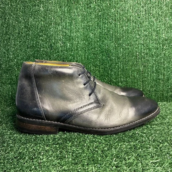 Sandro Moscoloni 16185 Leather Chukka Lace Up Dress Ankle Boot Black Mens 11 D