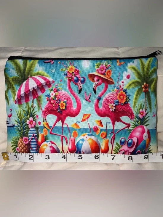 Tropical Flamingo Cosmetic Bag – Pink Flamingo Print