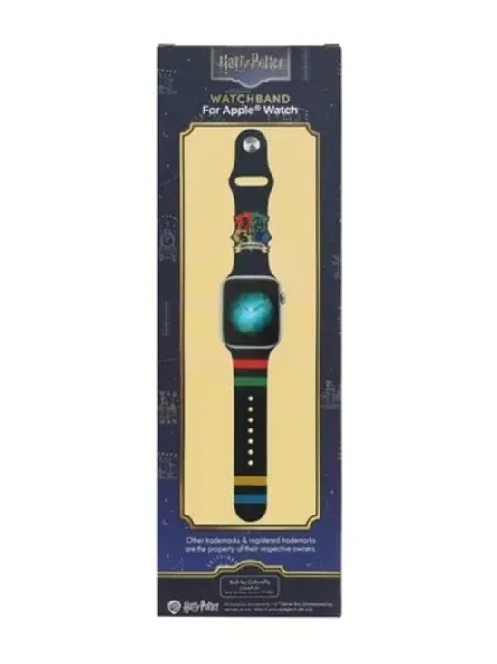 Warner Bros. Harry PotteBlack Silicone Apple Watch Band with House Crest Accents