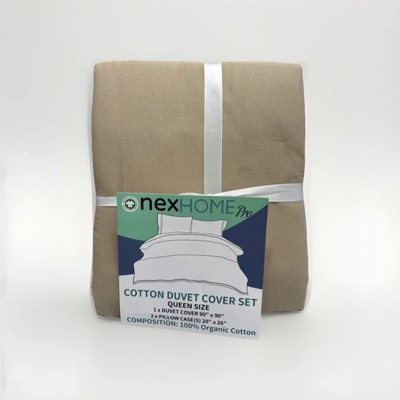 NEXHOME PRO Organic Textile Queen Size Duvet Cover Set 90