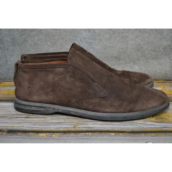 Peter Millar Boots Mens 13 Brown Suede Slip On Ankle Casual Collection Shoes